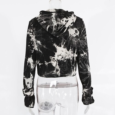 OEM European and American cross -border 2021 new street tide women women's long -sleeved hooded top top zipper cardigan