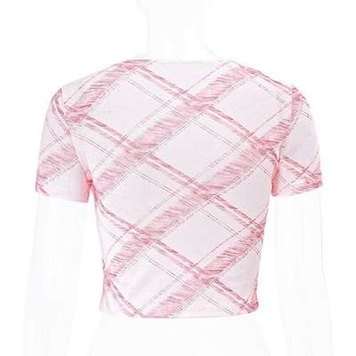 OEM manufactory Summer sexy wind vyders V -neck short -yield slimming versatile umbilical short -sleeved T -shirt women