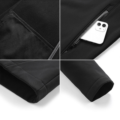 Unisex Water Resistance Breathable Jacket  Customized Design Outdoor Soft Shell Fleece  Windbreaker