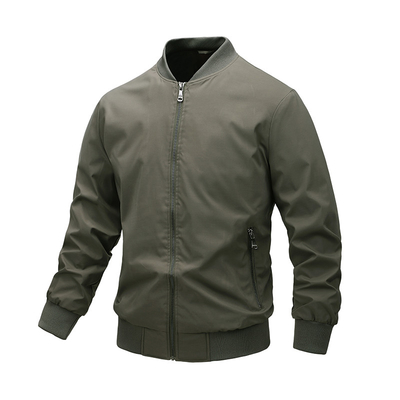 Men'S Bomber Jackets  Windbreaker Spring Fall Full Zip Outwear Casual Thin Coat
