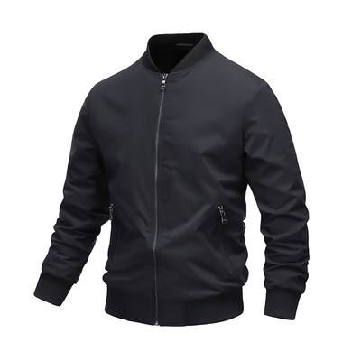Men'S Bomber Jackets  Windbreaker Spring Fall Full Zip Outwear Casual Thin Coat