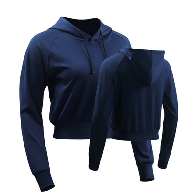 Causal Long Sleeve Front Zipper Crop Top with High Waist Breathable  Yoga  Athletic Jacket